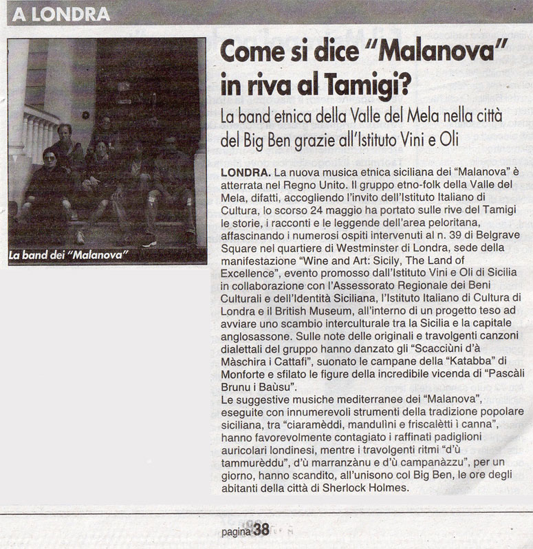 Centonove malanova a Londra