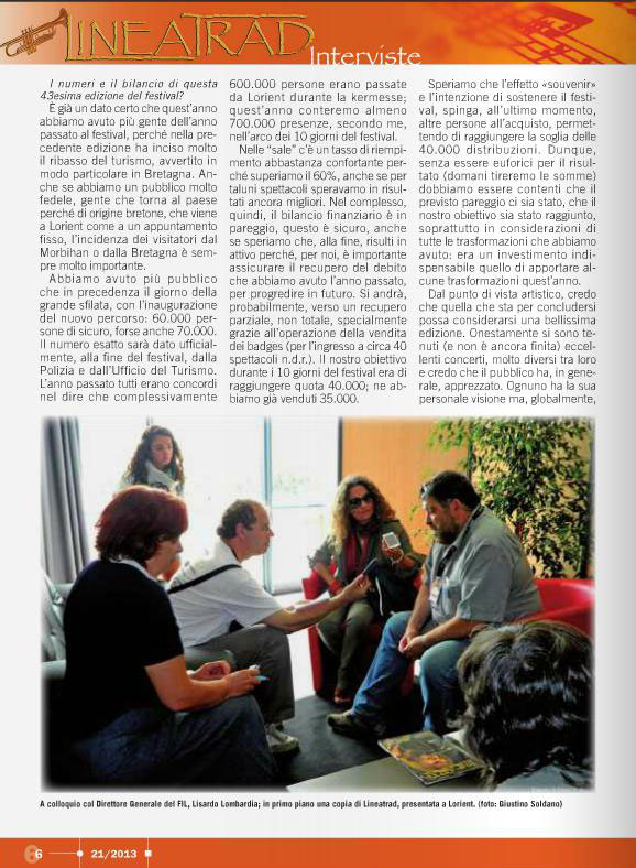 Lineatrad  settembre 2013