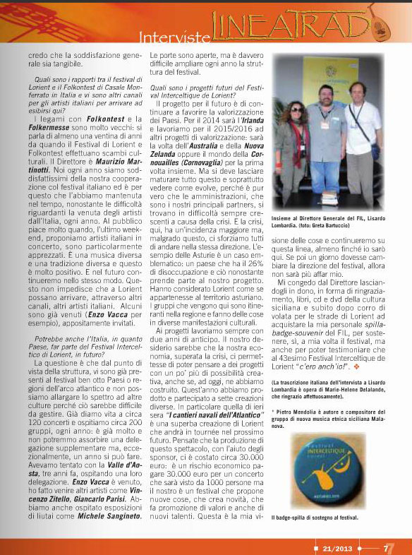 Lineatrad  settembre 2013