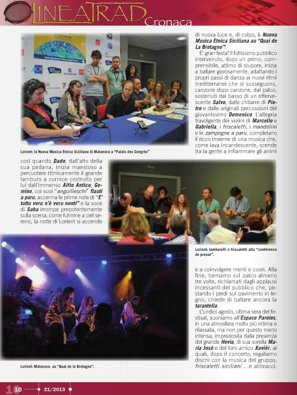 Lineatrad  settembre 2013